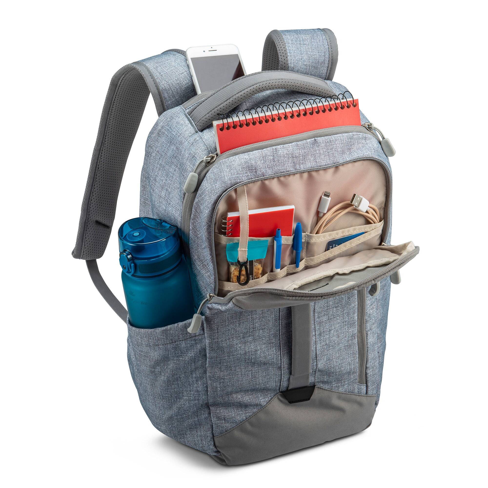 Alt View 2. High Sierra - High Sierra Large Backpack with Device Sleeve and Adjustable Straps, Silver - Silver.