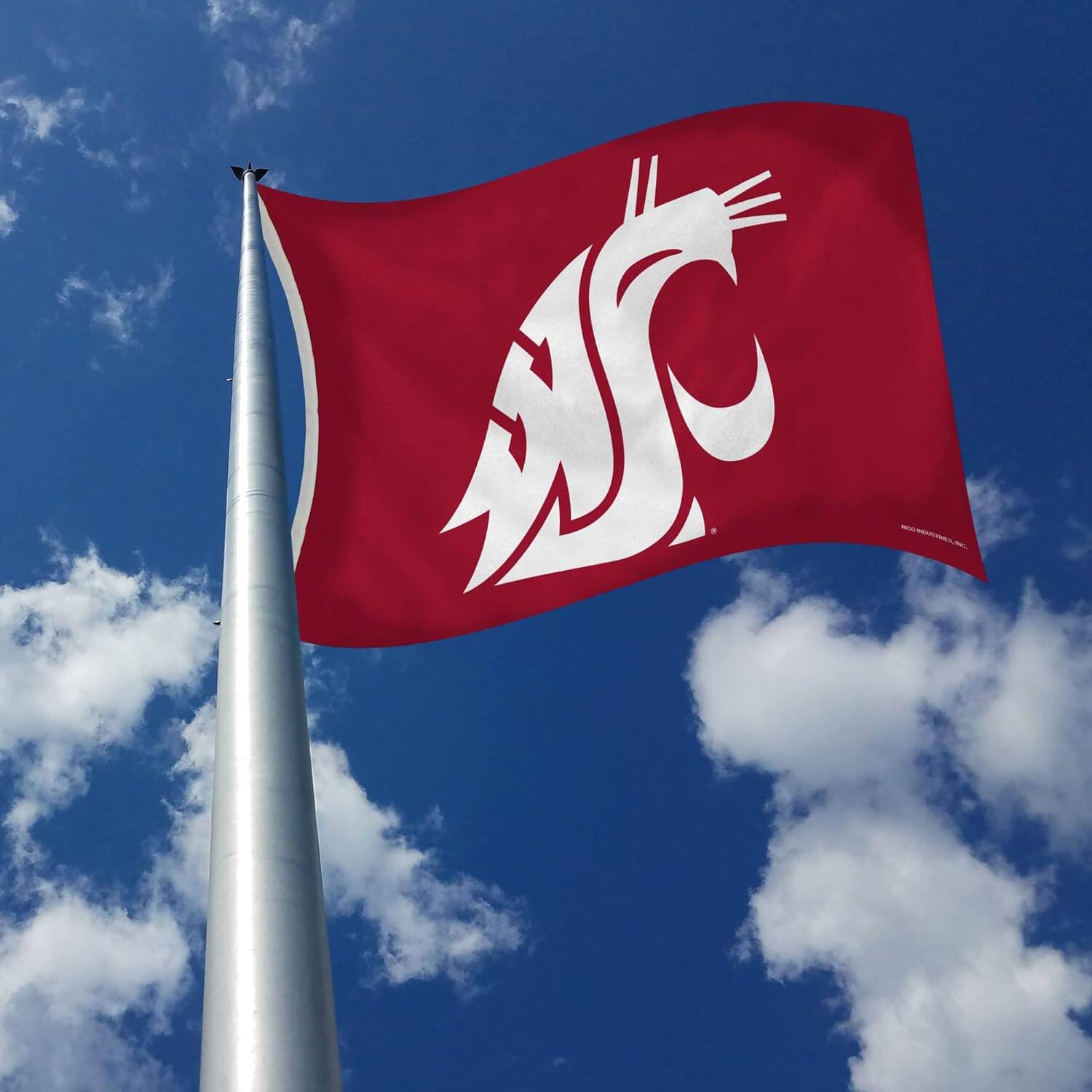 Alt View 3. Rico Industries - Washington State Cougars 3X5 Indoor Outdoor Banner Flag with grommets - Multi.