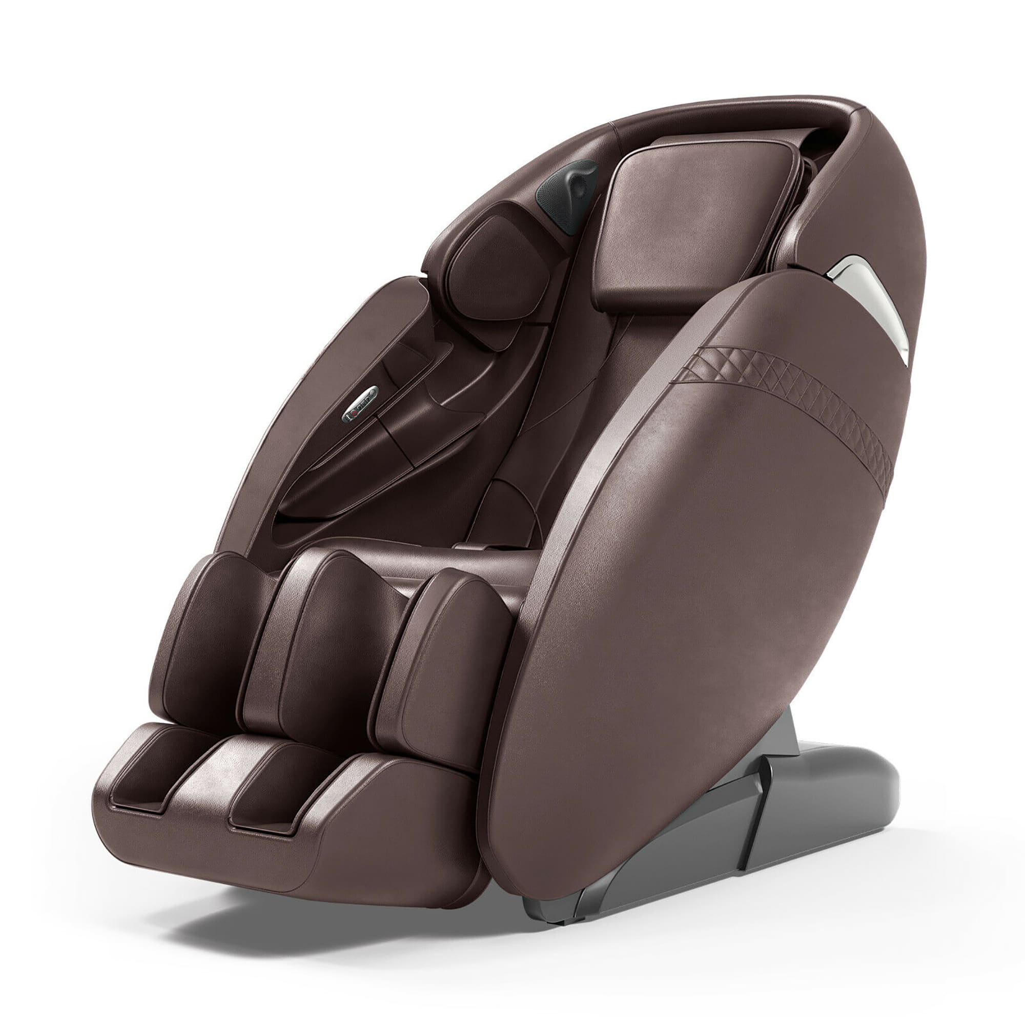 Costway - Full Body Zero Gravity SL Track Massage Chair w/ Negative Ion Generator - Brown