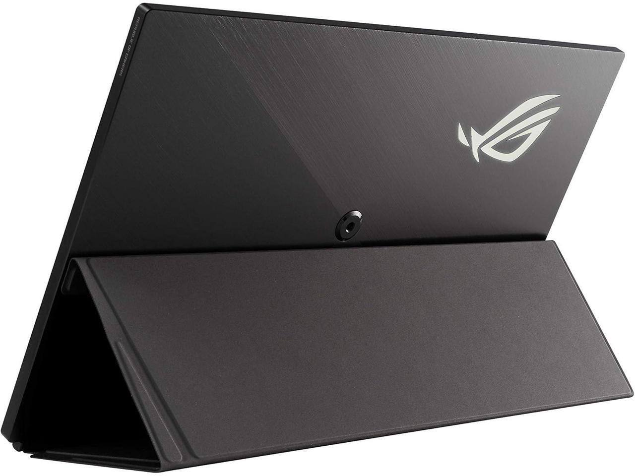 Alt View 2. ASUS - ASUS ROG Strix (XG17AHP) Black / Silver 17.3" Portable IPS Gaming Monitor Built-in Speakers - Black.