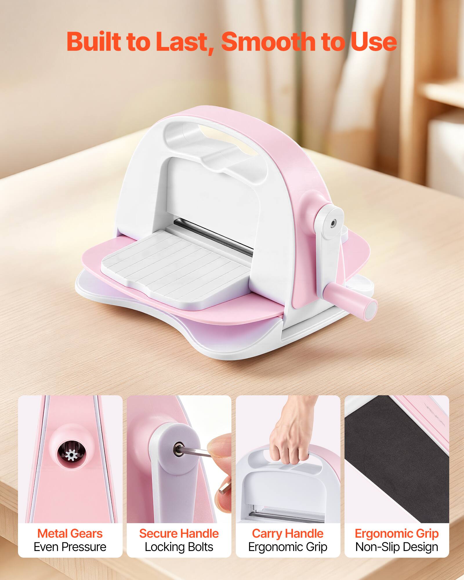 Built to Last, Smooth to Use

Metal Gears
Even Pressure

Secure Handle
Locking Bolts

Carry Handle
Ergonomic Grip

Ergonomic Grip
Non-Slip Design
