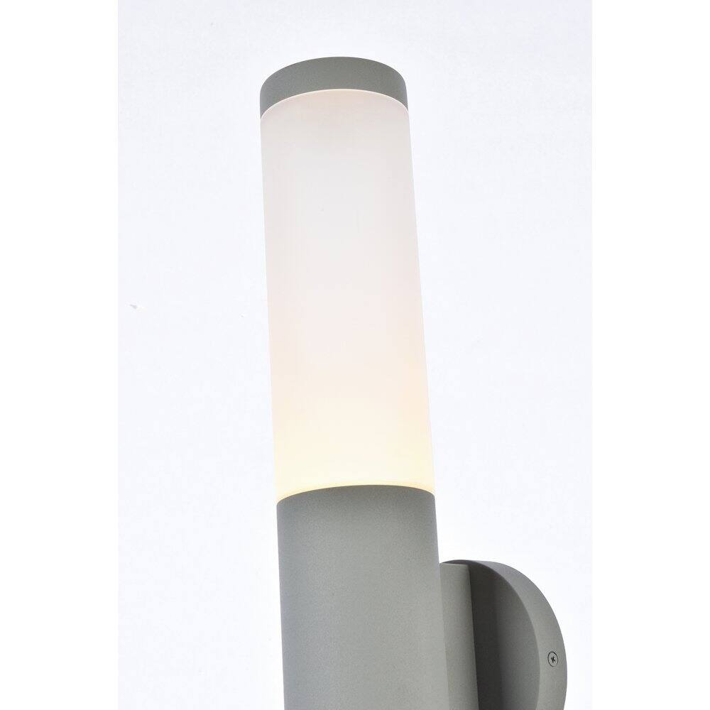 Back. Living District - Raine Integrated Led Wall Sconce In Silver - Silver.