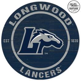 Jardine - Longwood Lancers 20'' x 20'' Indoor/Outdoor Weathered Circle Sign - Navy