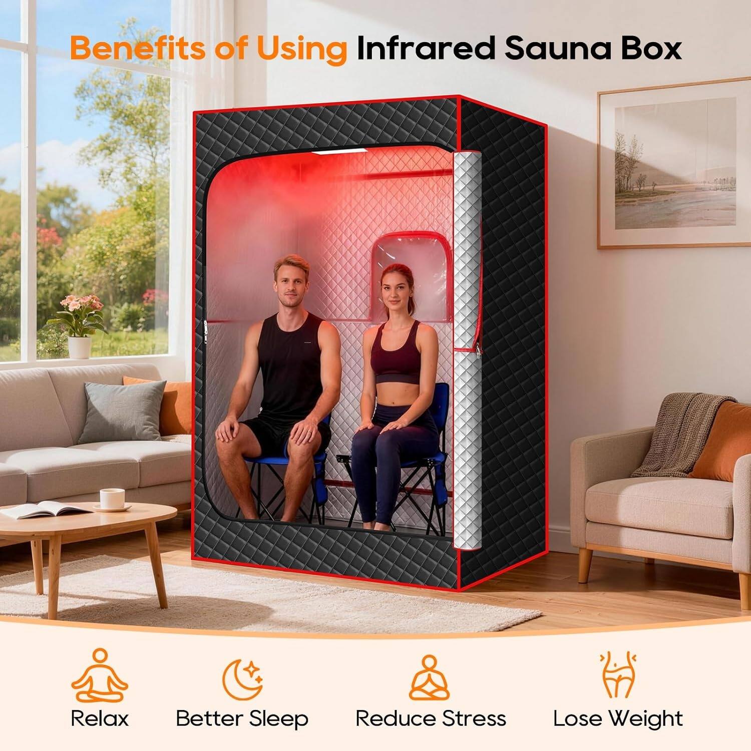Benefits of Using Infrared Sauna Box

- Relax
- Better Sleep
- Reduce Stress
- Lose Weight