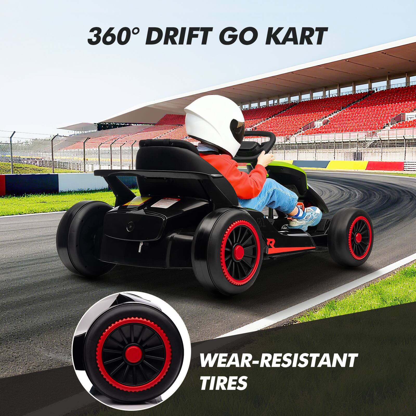 360° DRIFT GO KART

WEAR-RESISTANT TIRES