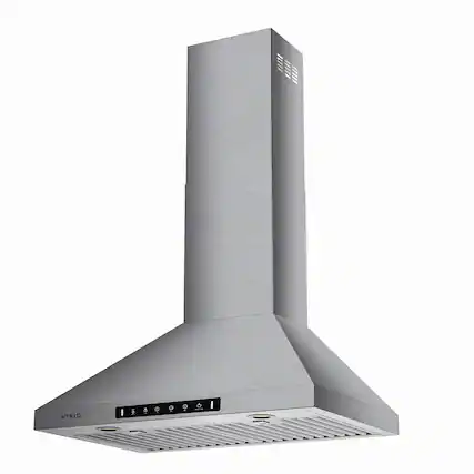 Front. VIKIO - 30 inch Convertible 500-CFM Stainless steel Wall-Mounted Range Hood with Charcoal Filter - Stainless steel.