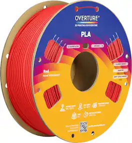 Overture - 1.75 mm PLA 3D Printer Filament - Red