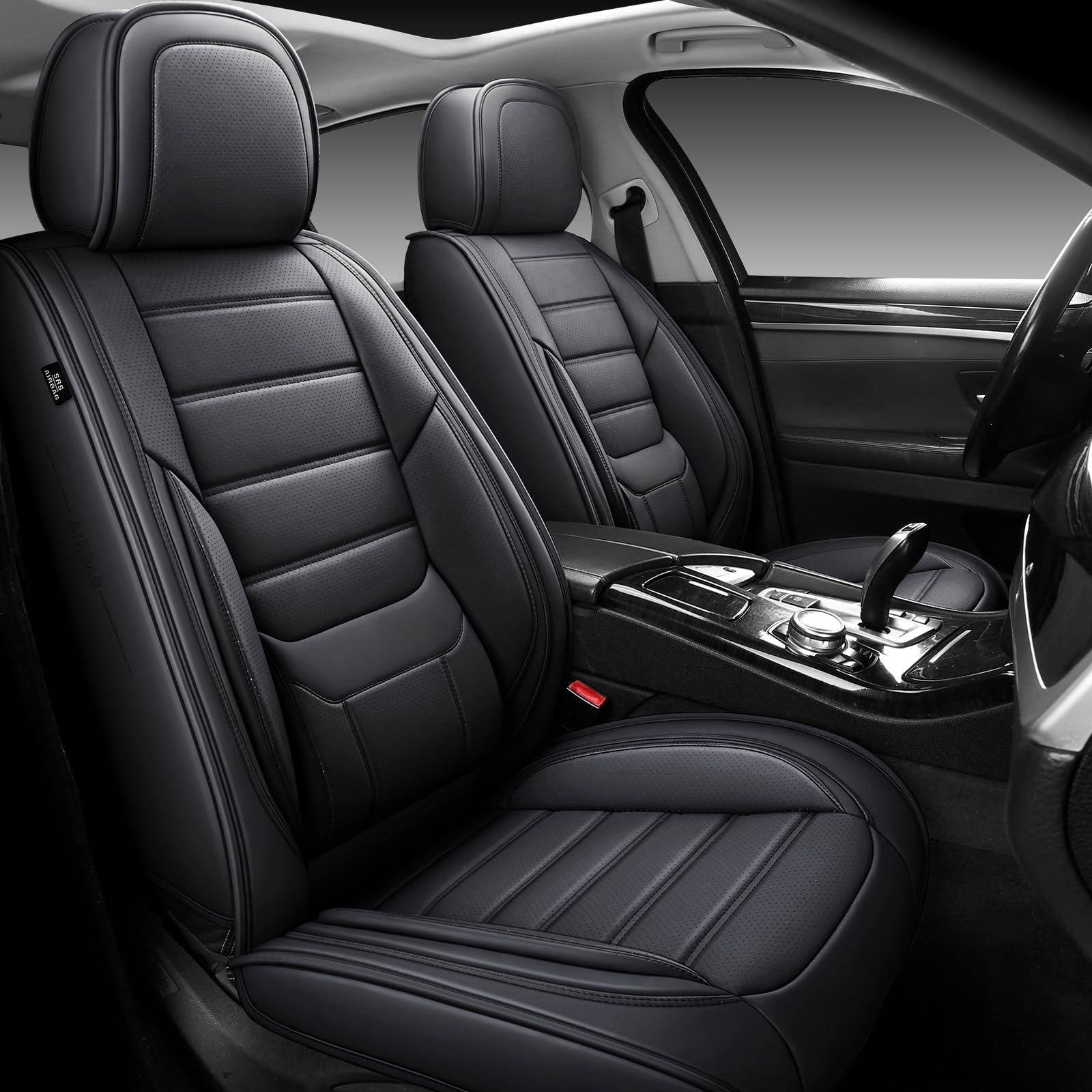 Alt View 2. COTTAGE - Leather Seat Covers Car Protector Waterproof Full Set Protectors Automotive Fit For Cars - Red Full Set.