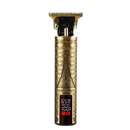 Front. Stock Preferred - Cordless Beard Trimmer for Men with LED Display - Gold B.