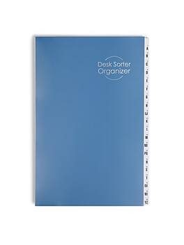 Smead - Plastic Indexed Desk File, Alphabetical Index - Blue