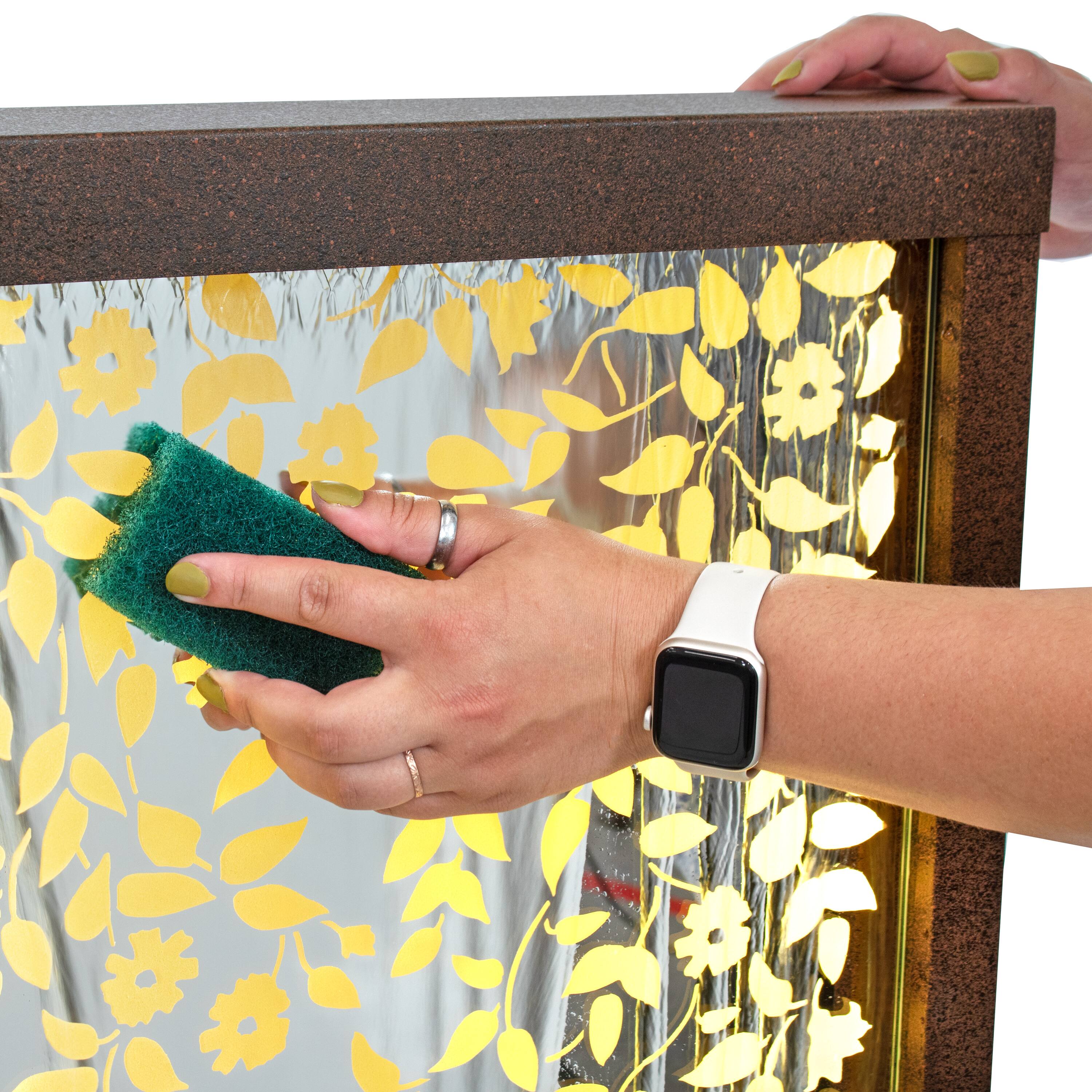 Alt View 8. Sunnydaze - Wisteria Vines Zinc Outdoor Water Fountain with LEDs - 47.25" - Dark Brown.