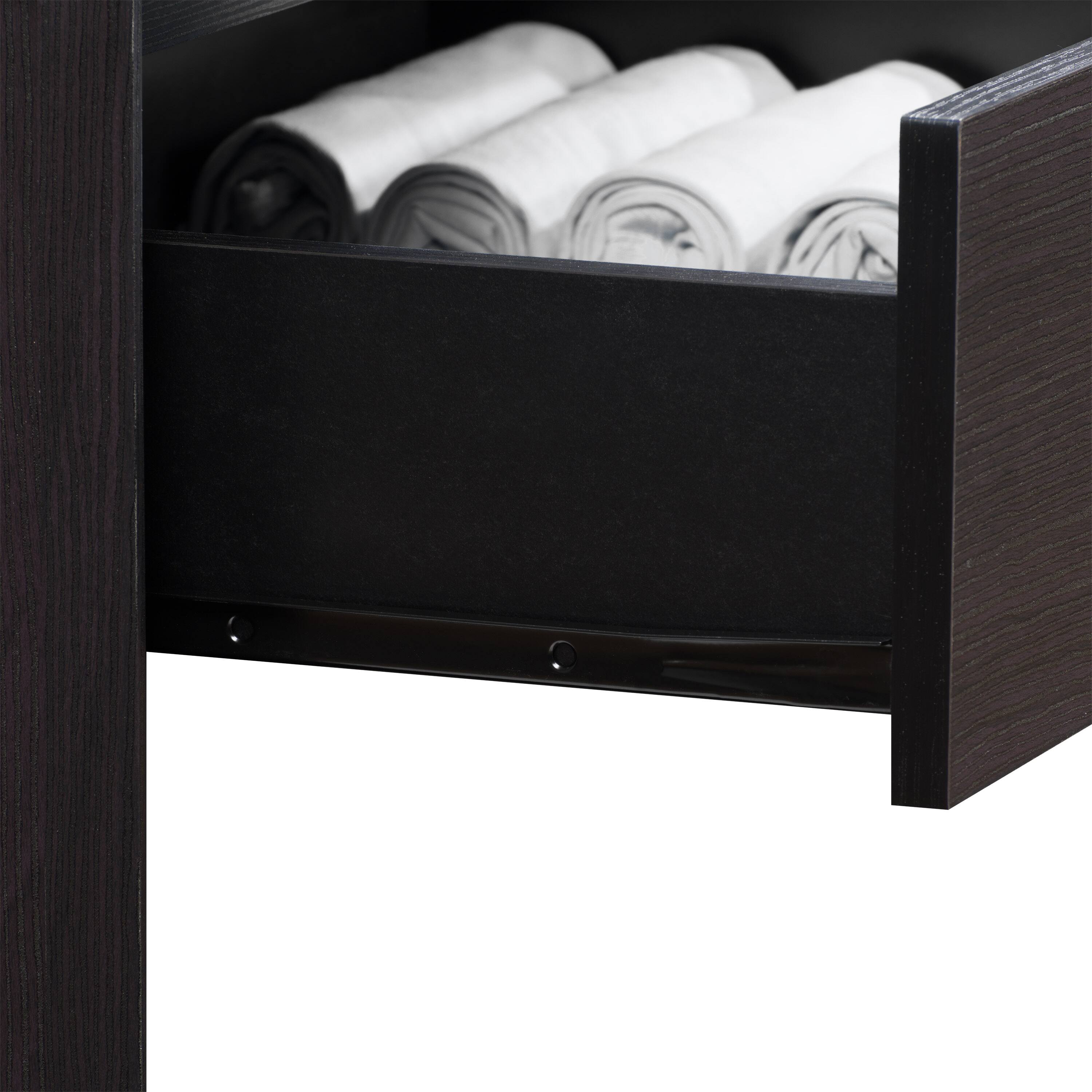Alt View 18. CorLiving - Newport 1 Drawer Nightstand - Black.
