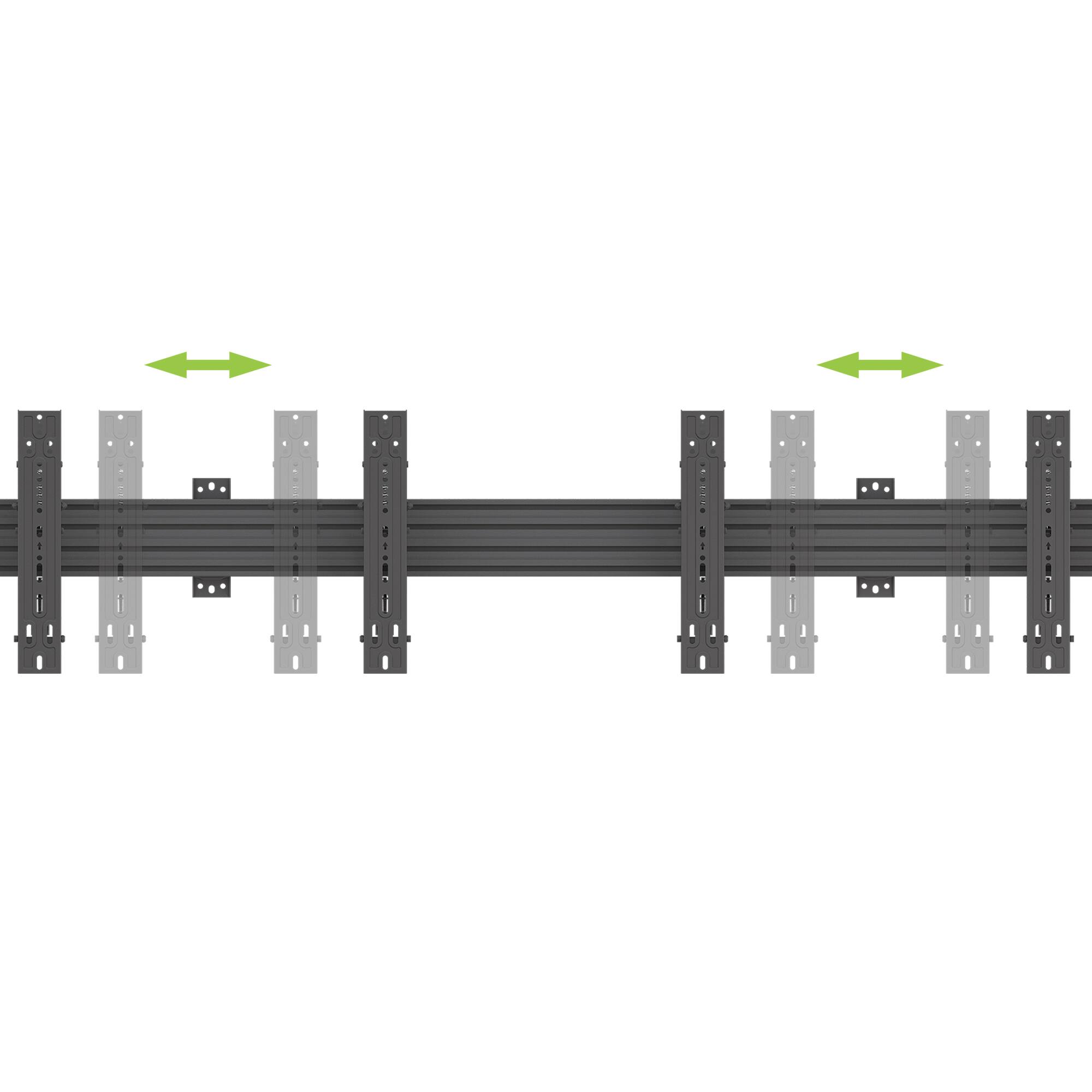 Alt View 1. Kanto - Menu Board Wall Mount System with Tilting Arms for 40" - 60" TVs, 2 Screens - Black.