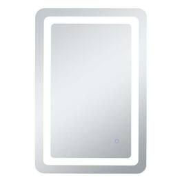 Elegant Decor - Genesis 18in x 30in soft edge LED mirror - Glossy White