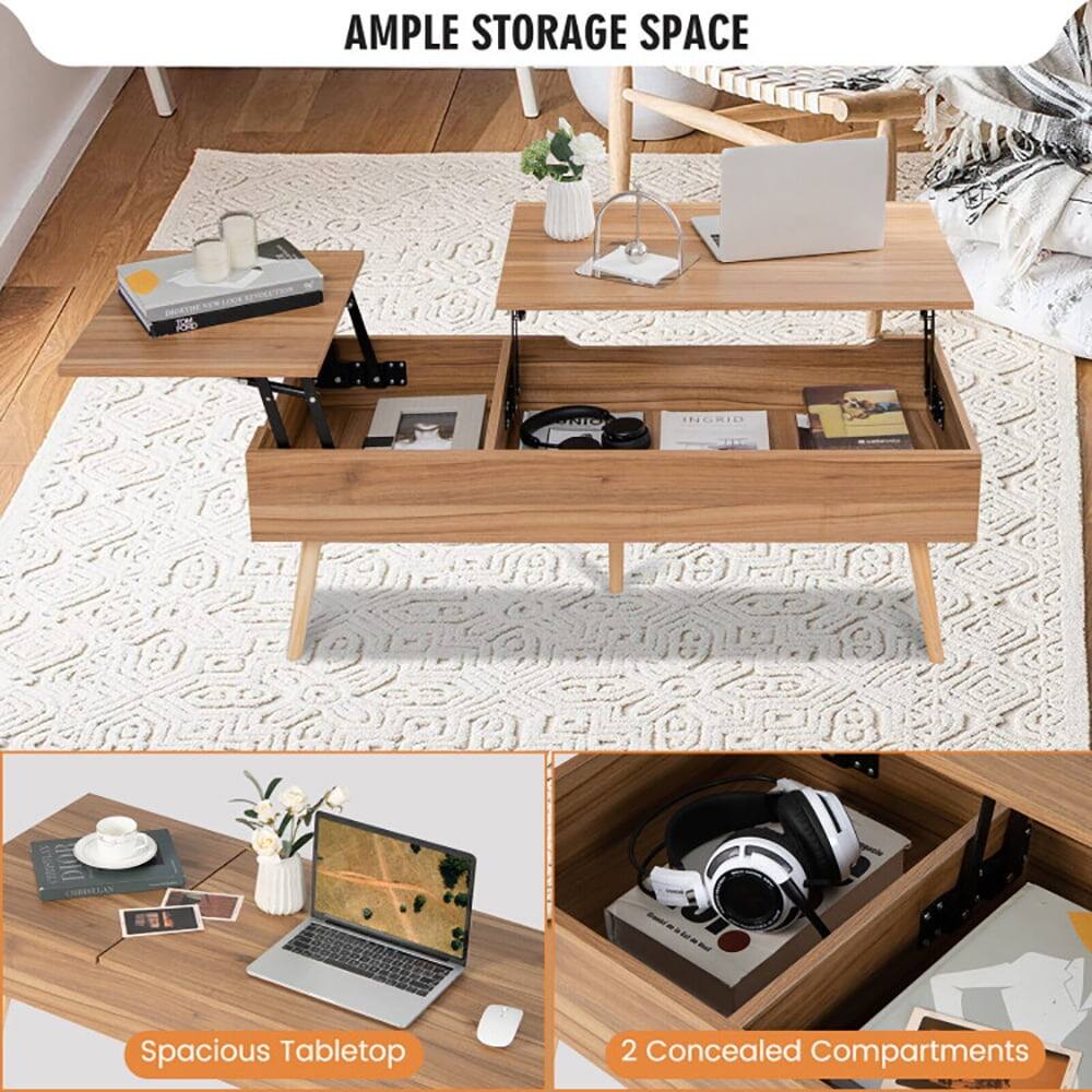 AMPLE STORAGE SPACE

Spacious Tabletop

2 Concealed Compartments