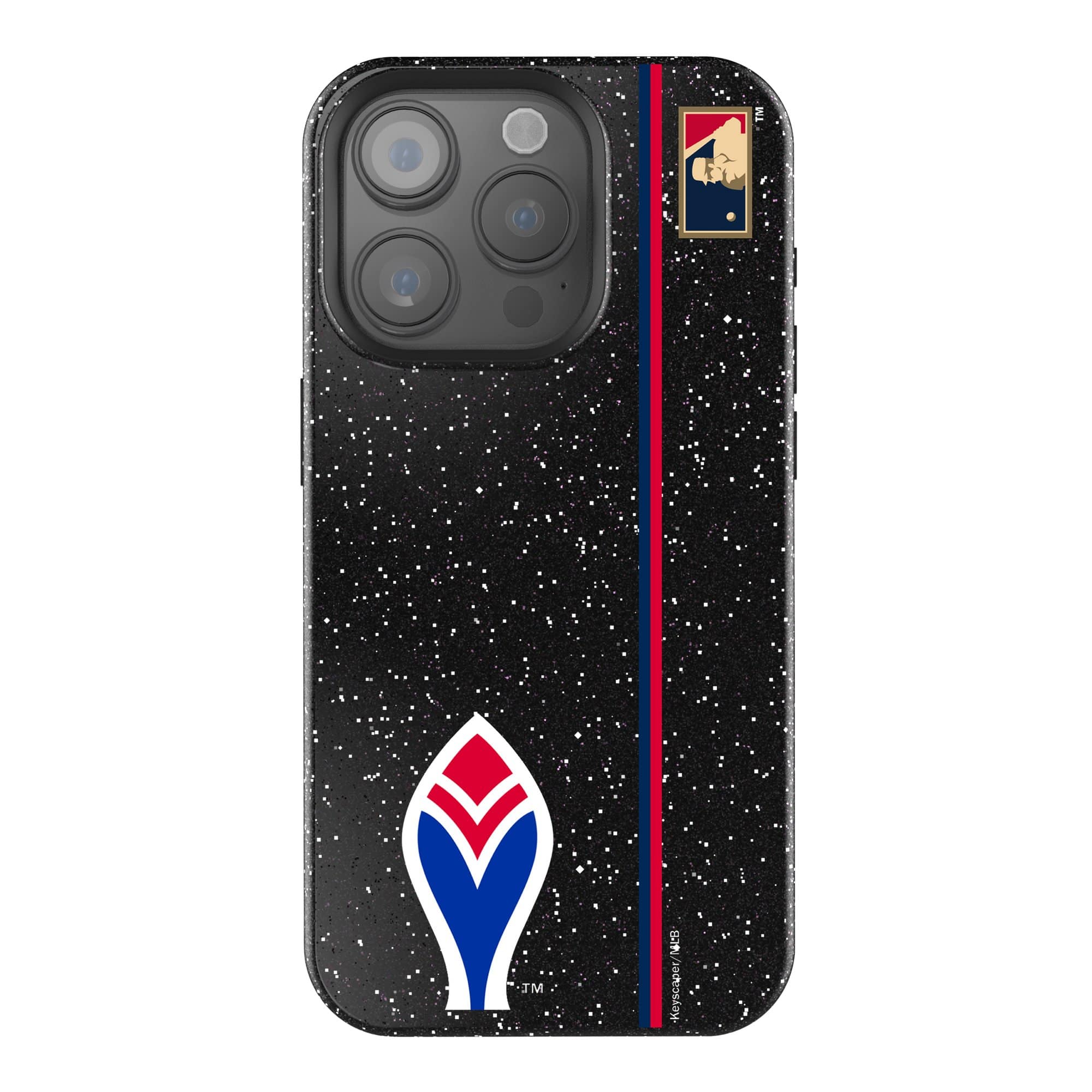 Keyscaper - Atlanta Braves 1972-1975 Logo iPhone Bling Case - 16 Pro - Black