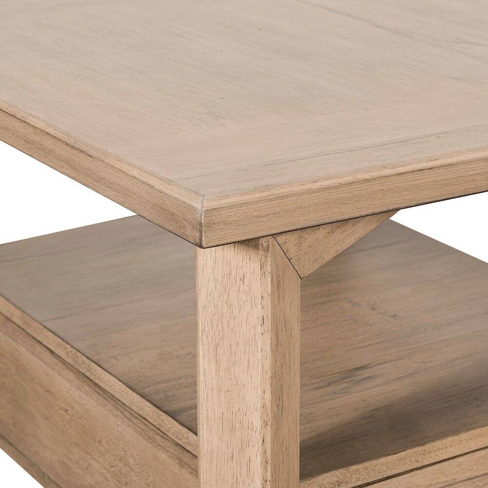 Alt View 4. Liberty Furniture Industries - Living Room Rectangular End Table with Storage Drawer - Barley Buff Birch Wood - Barley Buff.