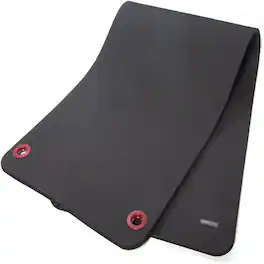 Power Systems - Premium Hanging Exercise Mat, 56" x 23" x 0.38" Thick Foam Yoga Mat - Jet Black
