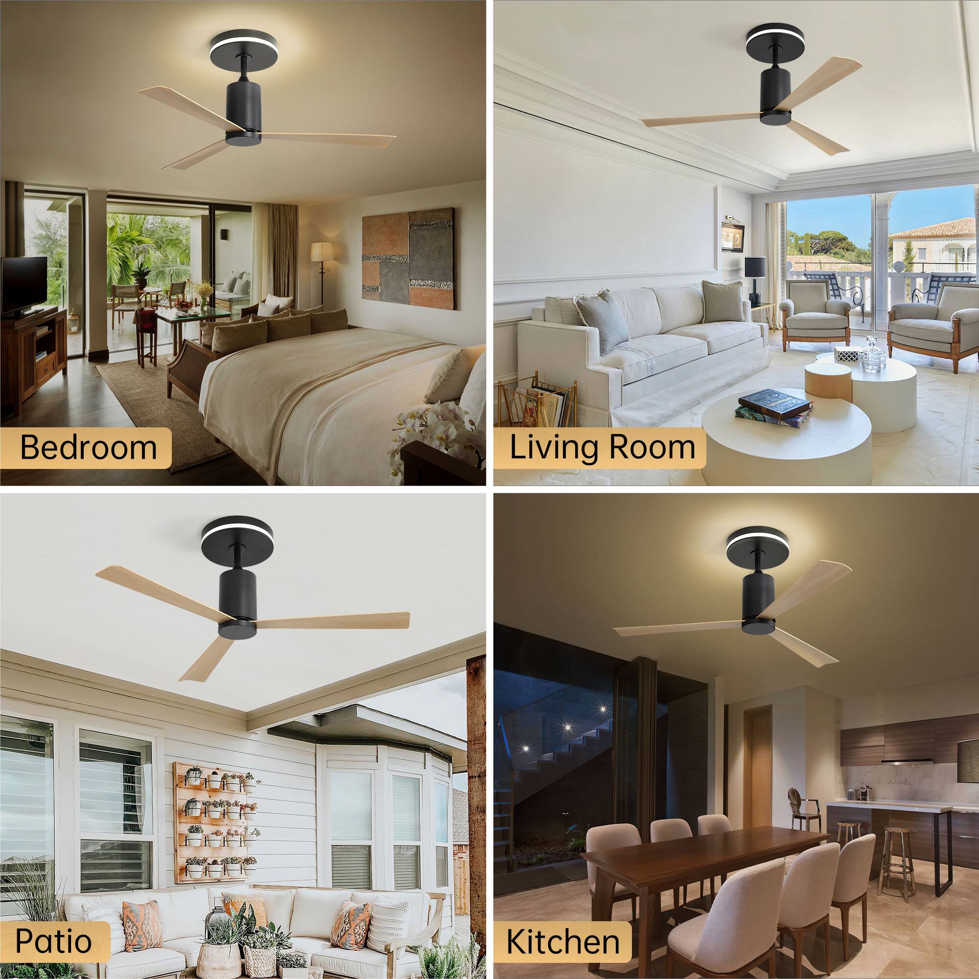 - Bedroom
- Living Room
- Patio
- Kitchen