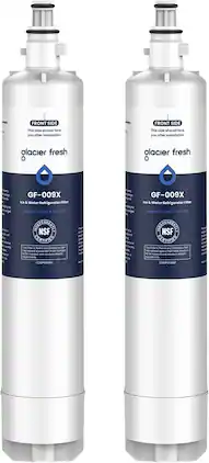 GLACIER FRESH - RPWFE Water Filter(with chip), Replacement for RPWFE, RPWF GE french-door Refrigerators, 2 Pack