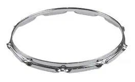Gibraltar Hardware - 14" 8 Lug Triple Flange Drum Hoop, 3mm Heavy Duty Chrome Steel Rim for Snares & Toms, Die Cast Feel w/ Classic Open Tone