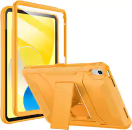 VIKESI - Protective Case for iPad (A16) 11–inch & iPad 10th Gen 10.9 –inch – Shockproof Design with Built-in Screen Guard - Orange