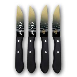 Woodrow - New Orleans Saints 4-Piece Stainless Steel Steak Knife Set - Multicolor