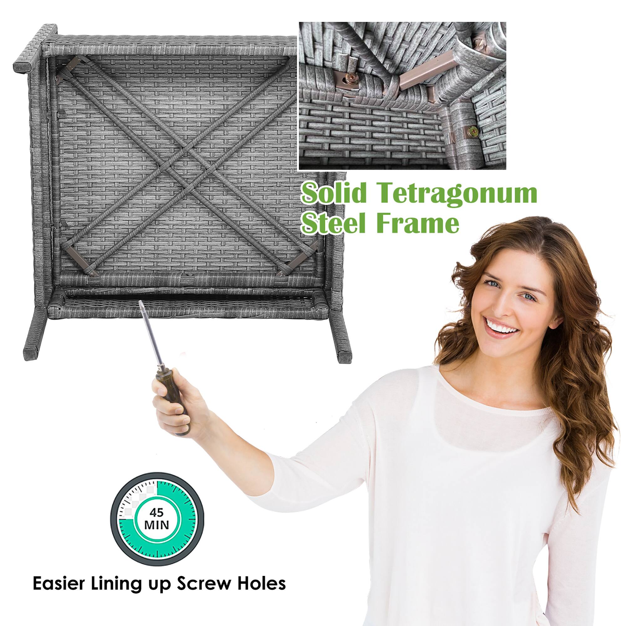 Solid Tetragonum Steel Frame
Easier Lining up Screw Holes
45 MIN