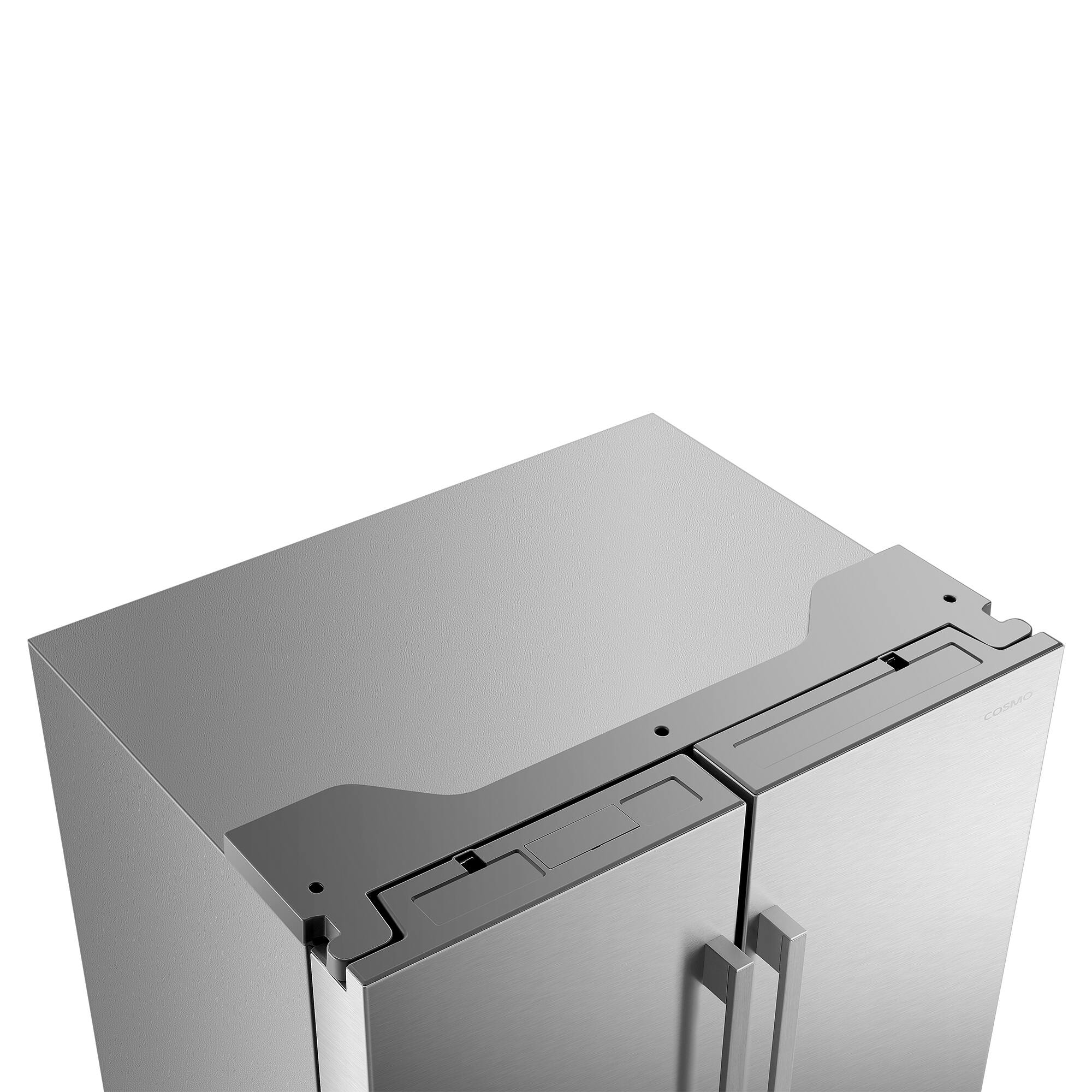 Alt View 9. COSMO - COS-FDR223GWSS 22.4 cu. ft. 3-Door French Door Refrigerator with Water Dispenser and Automatic Ice Maker - Stainless Steel.