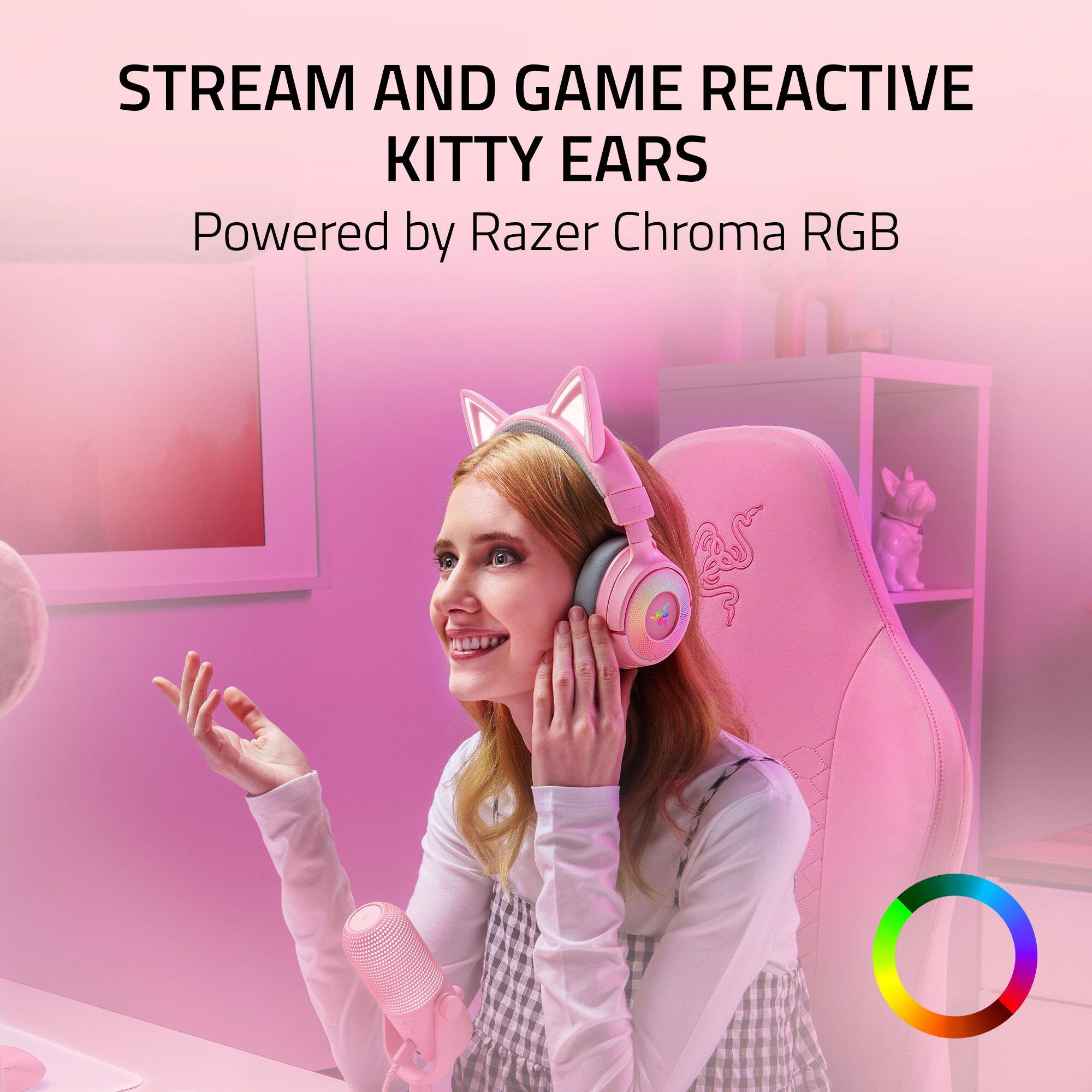 STREAM AND GAME REACTIVE KITTY EARS  
Powered by Razer Chroma RGB