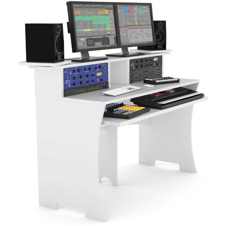 Angle. Glorious - GLORIOUS Workbench Work Console (White) - White.