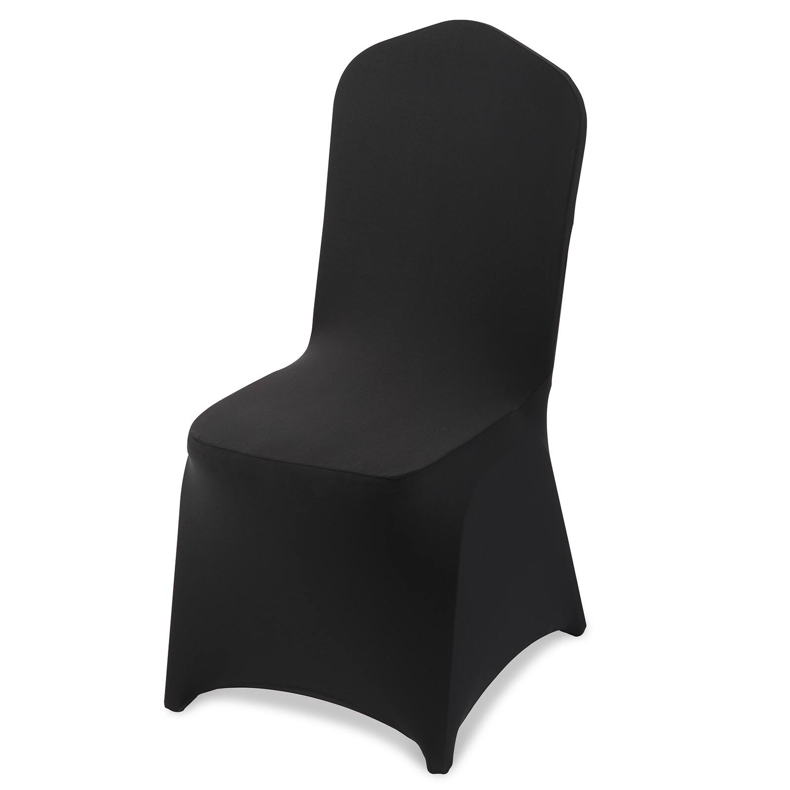 VEVOR - 100 Pcs Chair Covers, Polyester Spandex Chair Cover, Stretch Slipcovers for Wedding Party Dining Banquet - Black