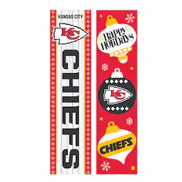 Evergreen Enterprises - Kansas City Chiefs 47" Double Sided Christmas Leaner Fan Sign - Multicolor
