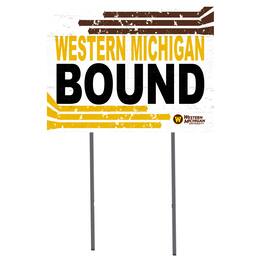 Jardine - Western Michigan Broncos 18'' x 24'' Bound Yard Sign - White