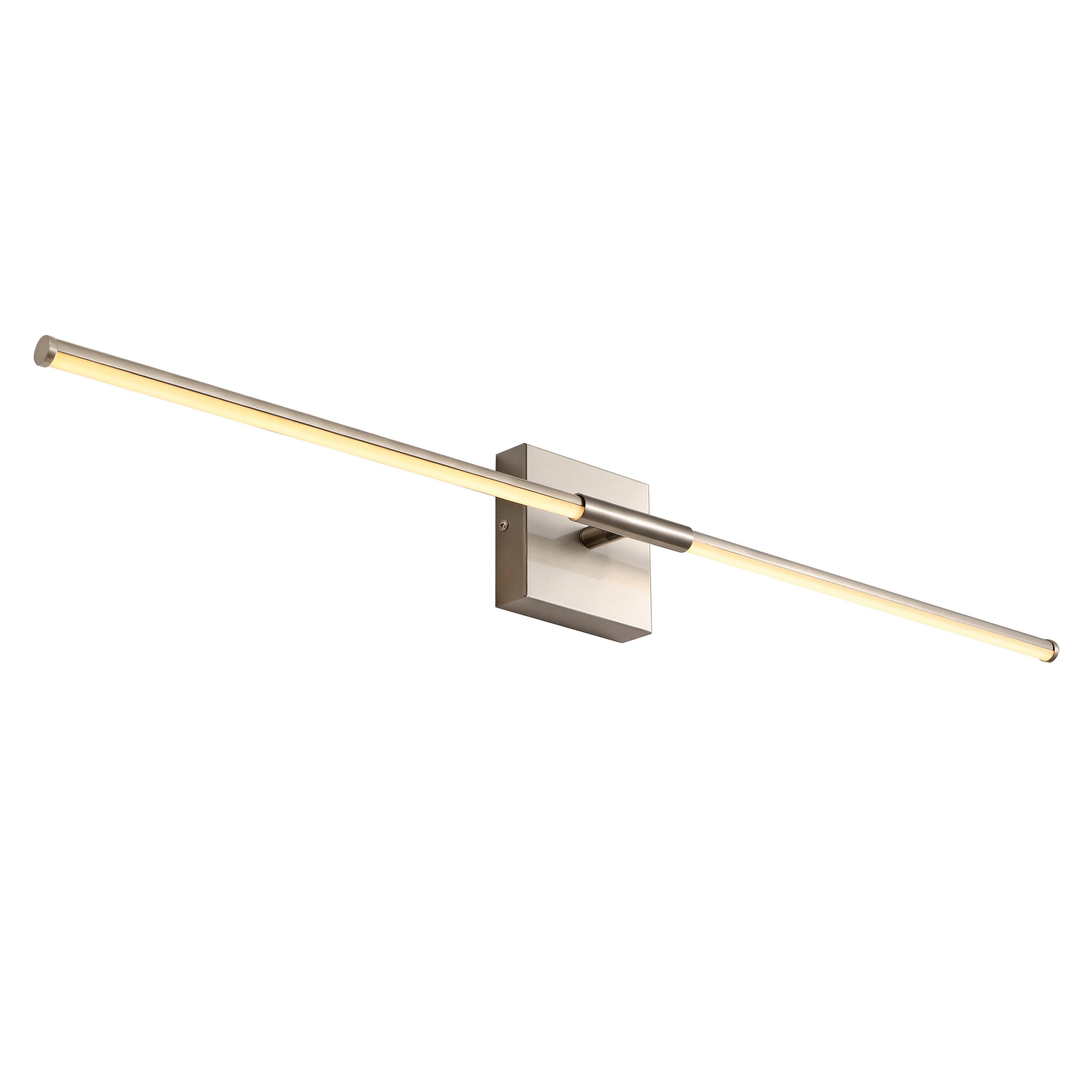 "Jonathan Y - McKenna 32"" Modern Minimalist Dimmable Integrated LED Metal Wall Sconce - Nickel" price history on PriceWatchPro