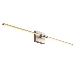 Jonathan Y - McKenna 32" Modern Minimalist Dimmable Integrated LED Metal Wall Sconce - Nickel