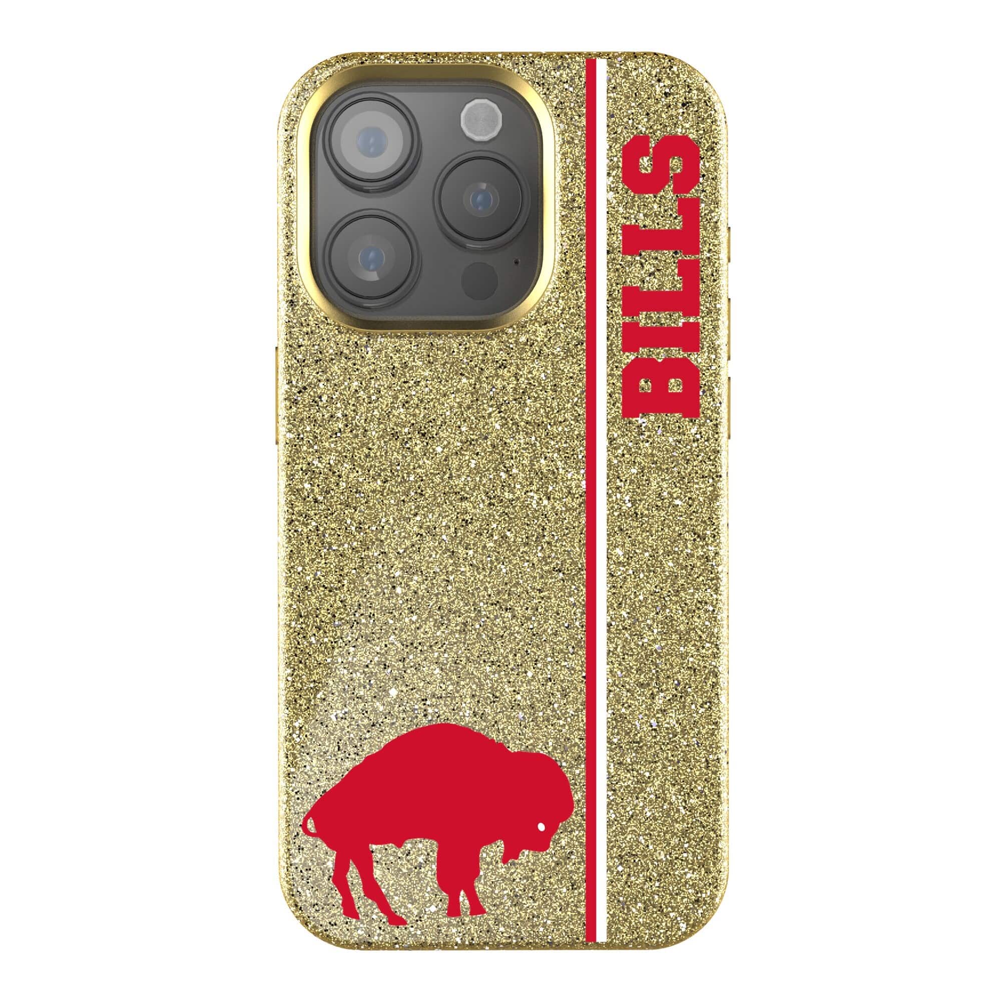 Front. Keyscaper - Gold Buffalo Bills iPhone Bling Case - 14 Pro Max - Gold.