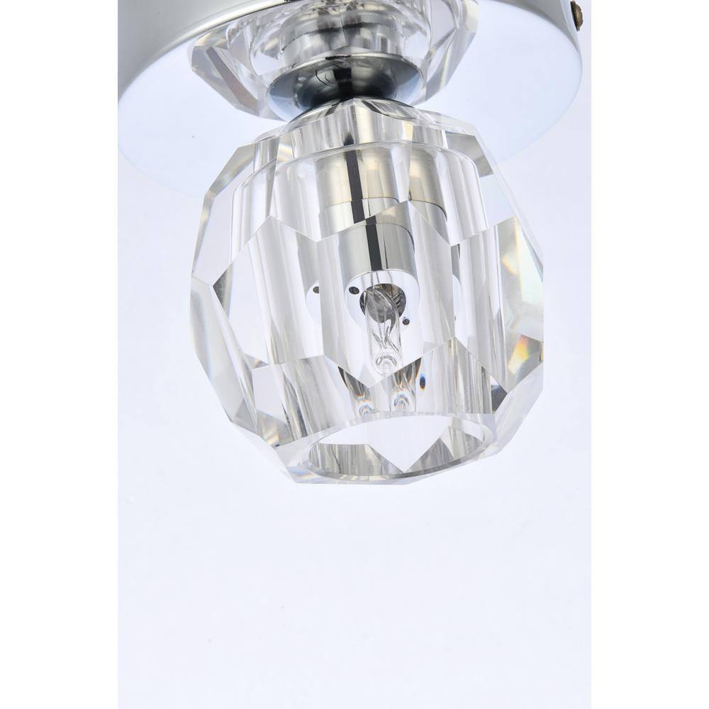 Alt View 2. Elegant Lighting - Eren 1 light chrome flush mount - Chrome.