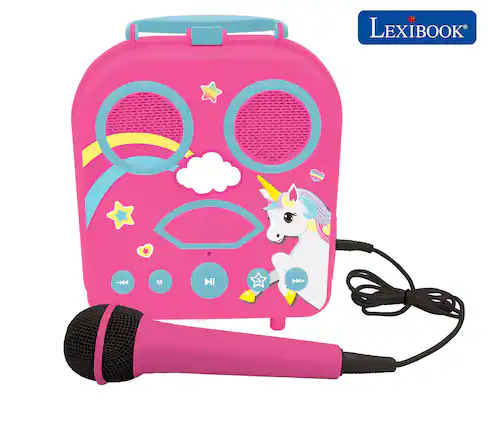 Front. Lexibook - Unicorn Bluetooth Speaker with Microphones.