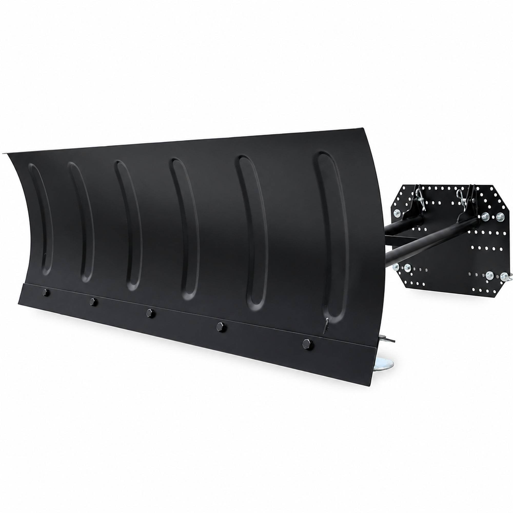 Front. RYHNUYNE - ATV Kit, 47 in Steel Blade, 5-Angle Adjustable, Quick Release Mount - Black.