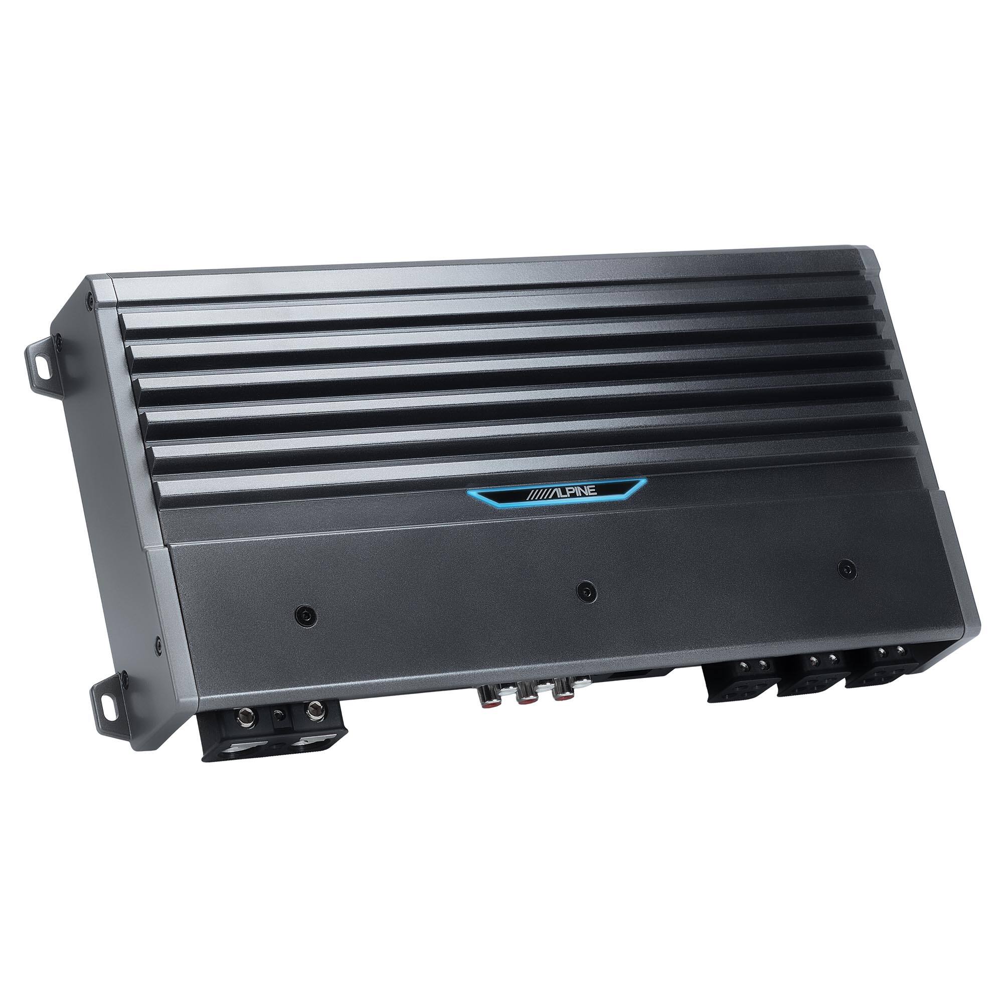 Front. Alpine - Alpine M-A110V 5-Ch Marine Amplifier w/ 1100W Peak, IPX6 Waterproof Chassis - Black/Gray.