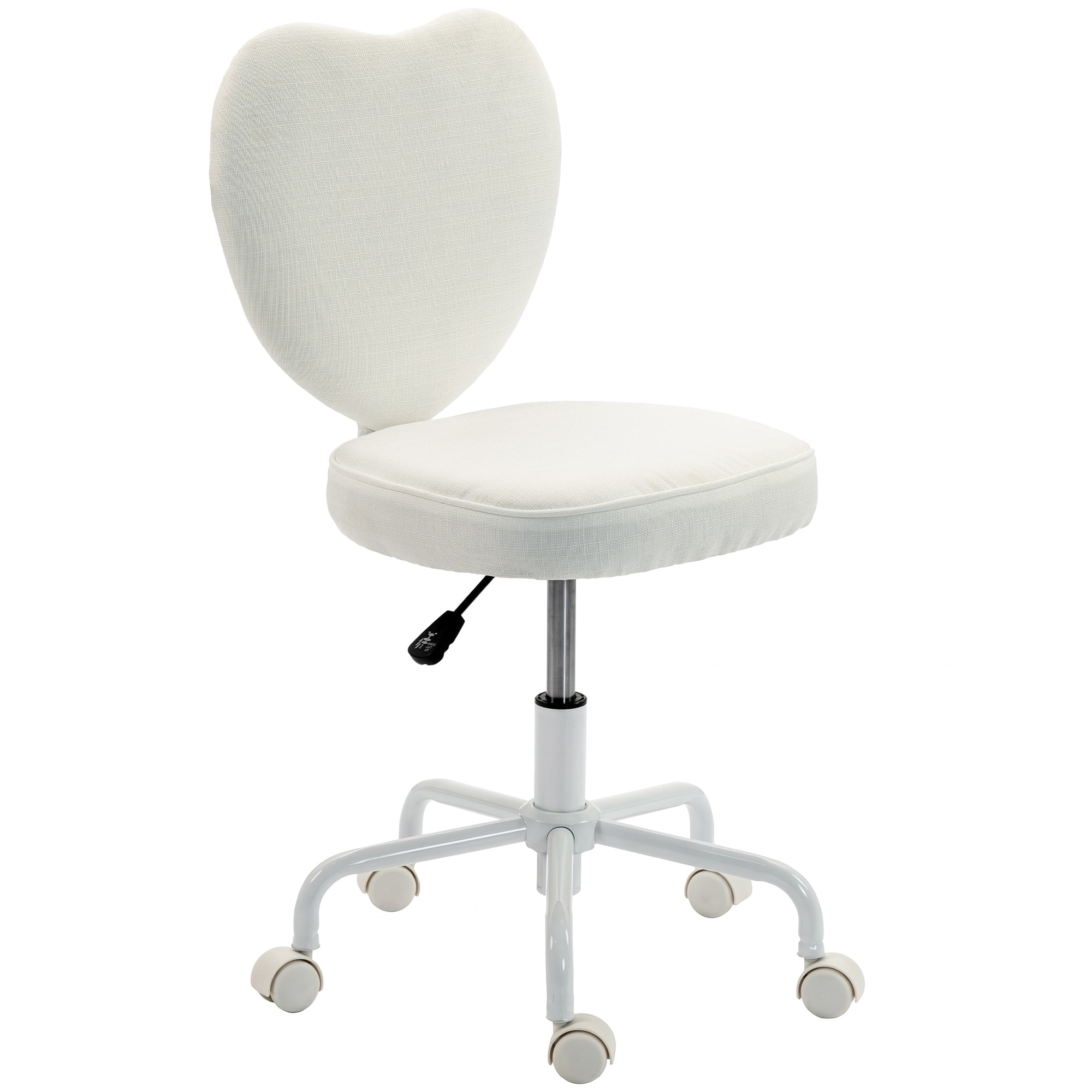 Homcom - Love Shaped Back Design Vanity Chair - White
