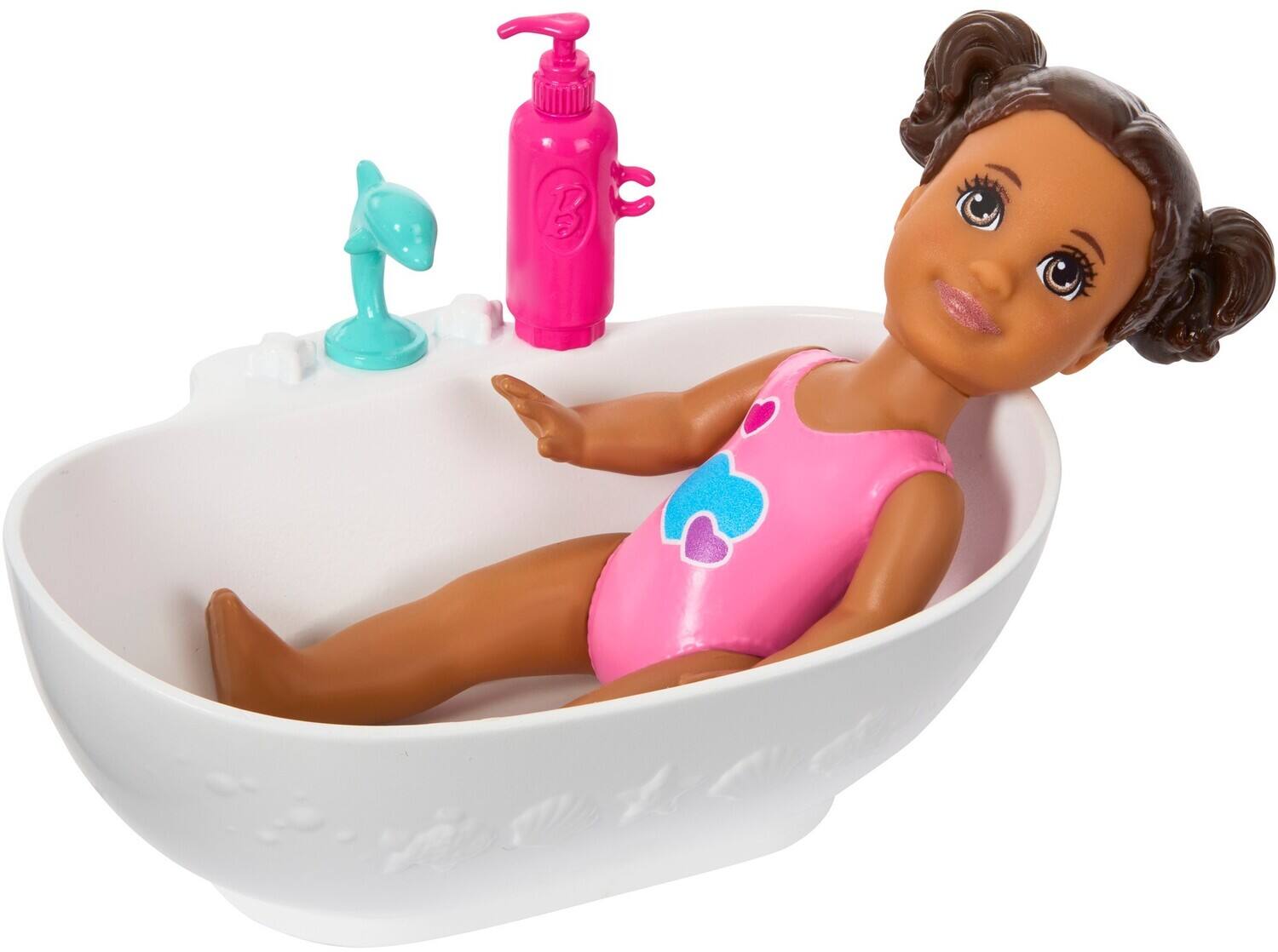 Alt View 3. Mattel - Barbie Skipper Babysitters Inc. Playset with 2 Dolls & Bathtub, Brunette   - COLLECTIBLES - Multicolor.