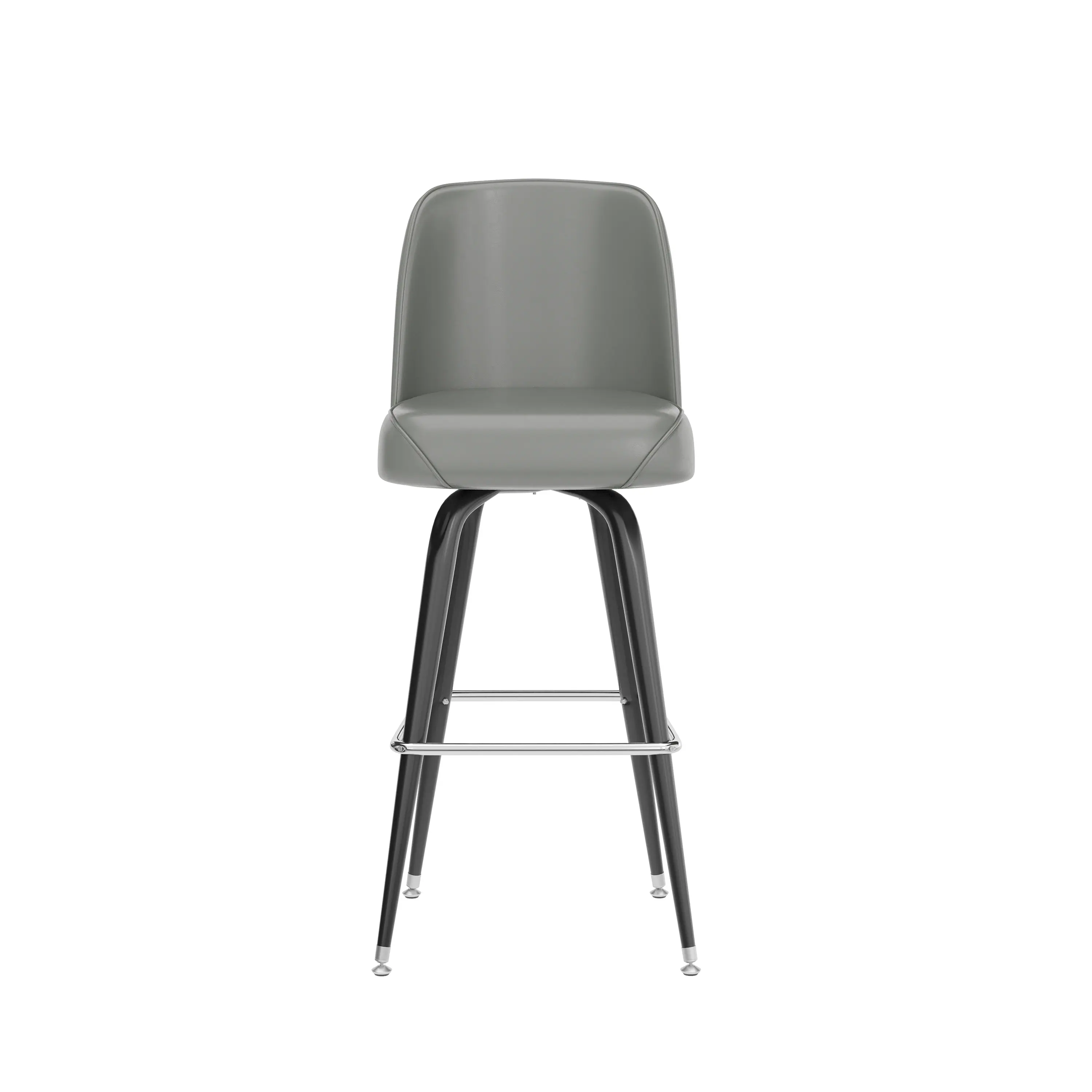 Angle. Flash Furniture - James Commercial Grade Metal Barstool with Gray Swivel Bucket Seat - Gray.