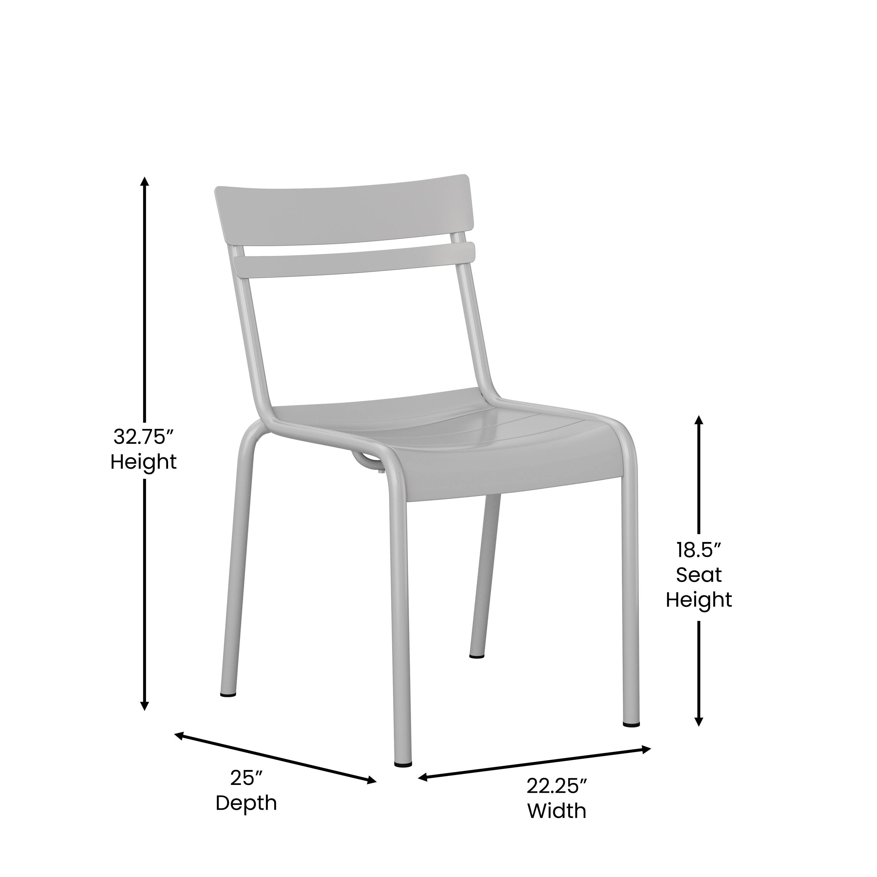 32.75" Height  
18.5" Seat Height  
25" Depth  
22.25" Width