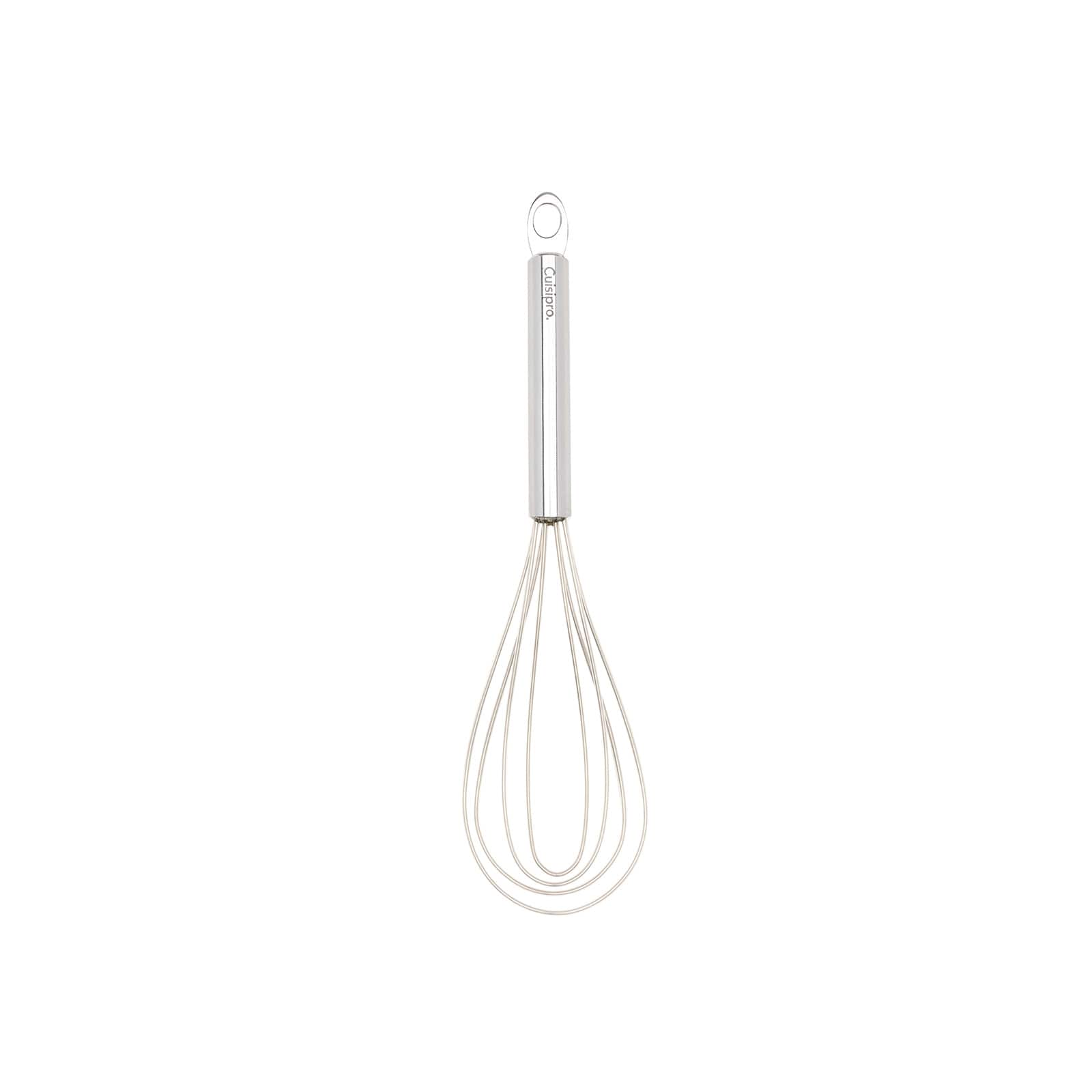Cuisipro - 10 Inch Silicone Flat Whisk, Frosted - White