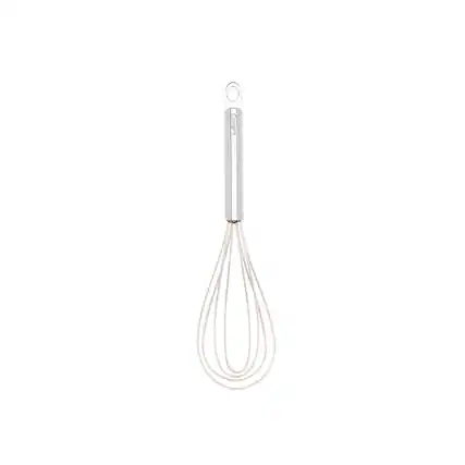 Front. Cuisipro - 10 Inch Silicone Flat Whisk, Frosted - White.
