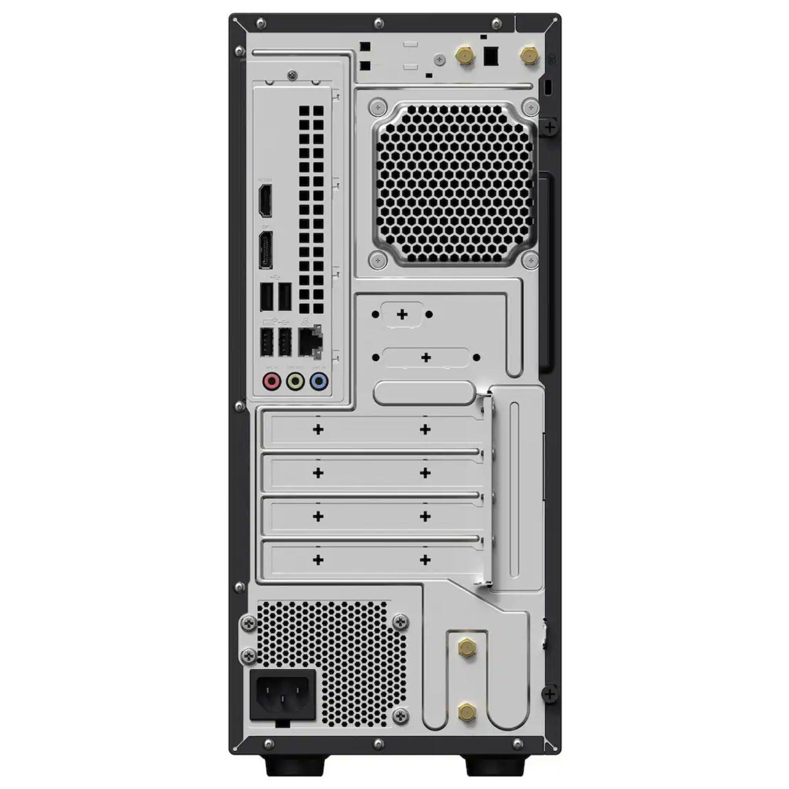 Alt View 2. ASUS - V500 Mini Tower 15L Intel Core i7-13620H 2.4 GHz up to 4.9 GHz 32GB 1TB SSD Intel UHD Graphics Windows 11 Home Desktop - Gray.