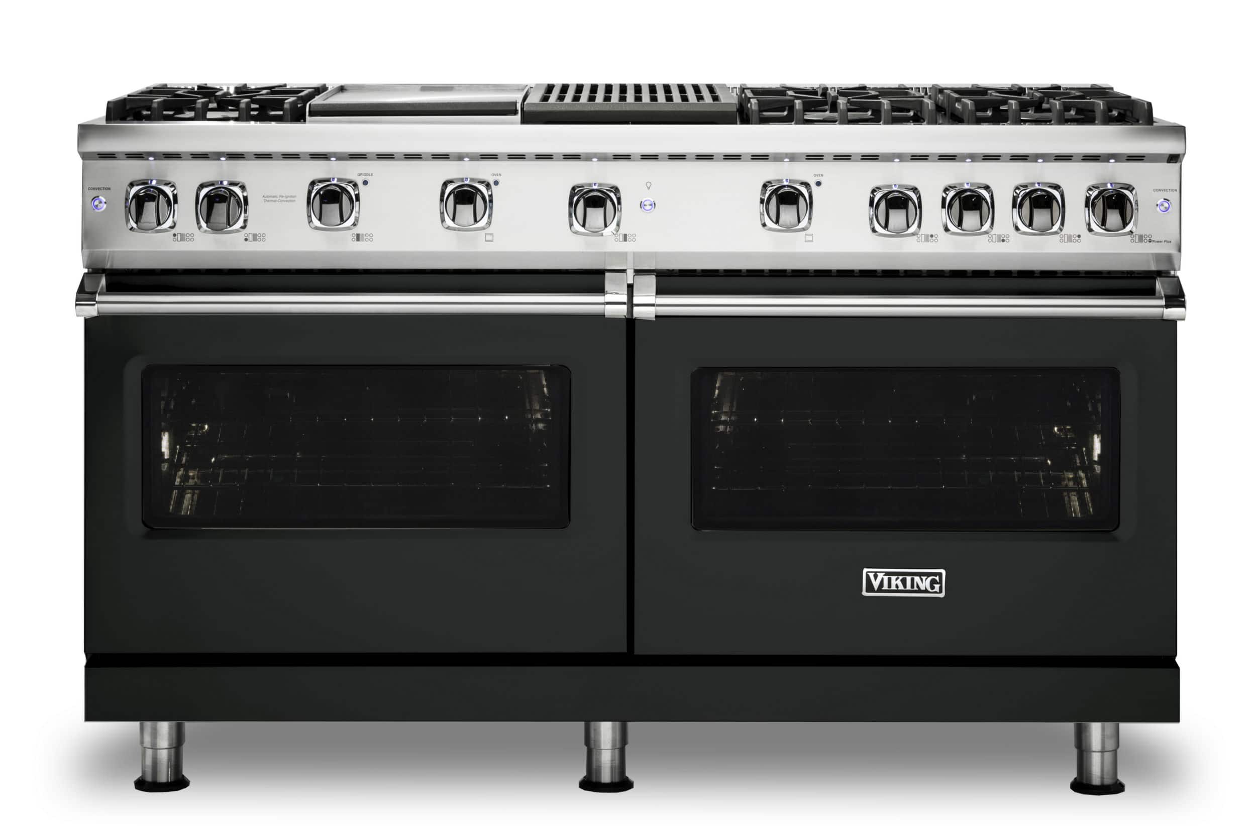 Viking - 8.0 Cu. Ft. 60"W. Professional 5 Series Freestanding Double Oven Gas Convection Range - Antique Bronze