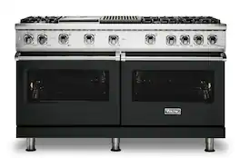 Viking - 8.0 Cu. Ft. 60"W. Professional 5 Series Freestanding Double Oven Gas Convection Range - Antique Bronze